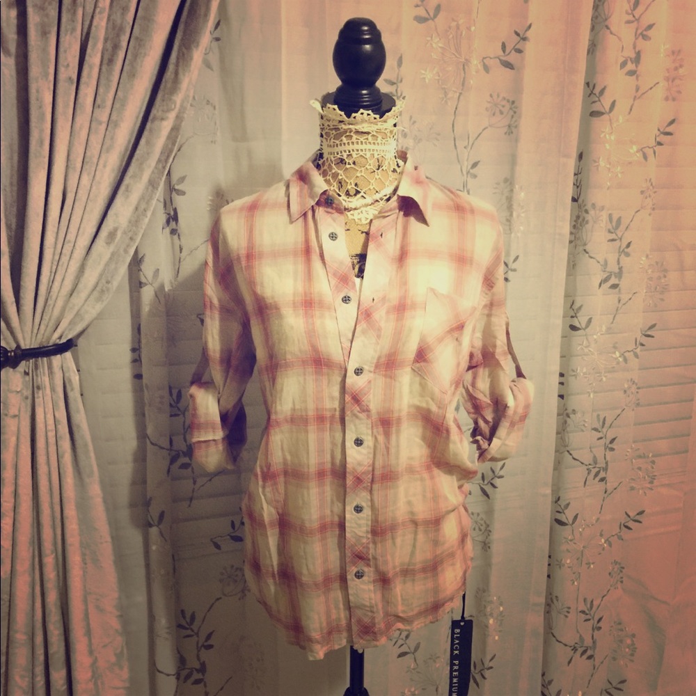 Affliction black premium plaid shirt